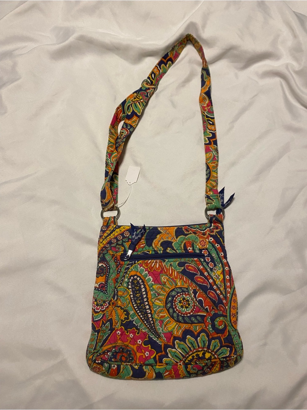 Vera Bradley Navy Multicolor Paisley Quilted Crossbody